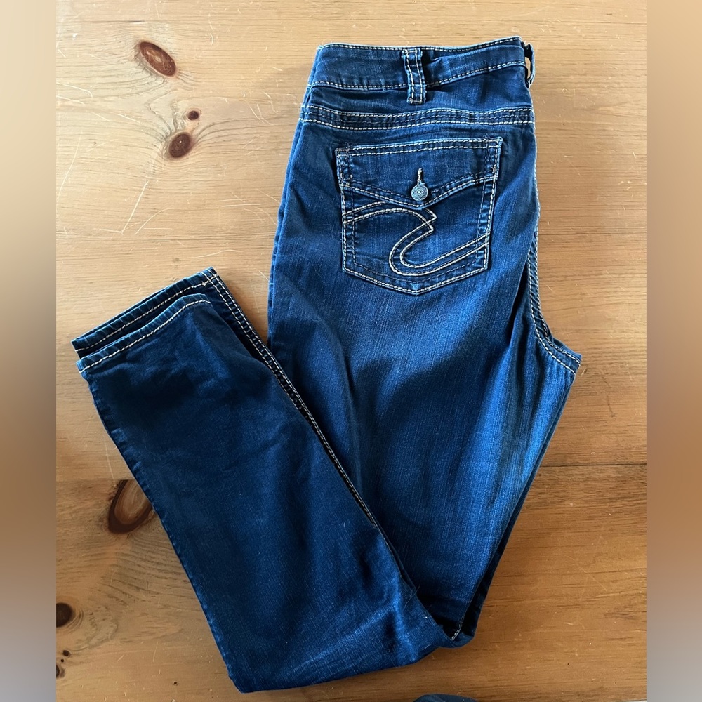 Silver Jeans, Suki Mid-Rise, Super Skinny, Size 18